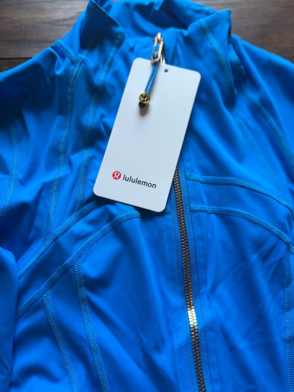 lululemon athletica Women’s Bright Blue Zip-Up Bomber Jacket - Picture 3 of 7